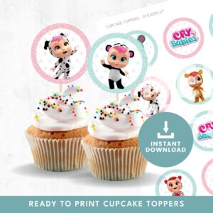Cry Babies Magic Tears Cupcake Toppers