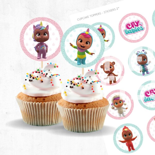 Cry Babies Cupcake Toppers