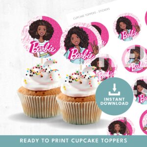 Barbie Printable Cupcake Toppers