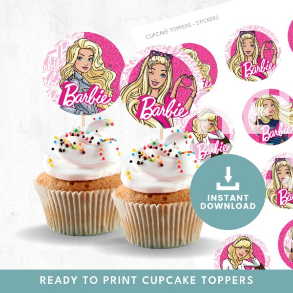 Barbie Cupcake Toppers