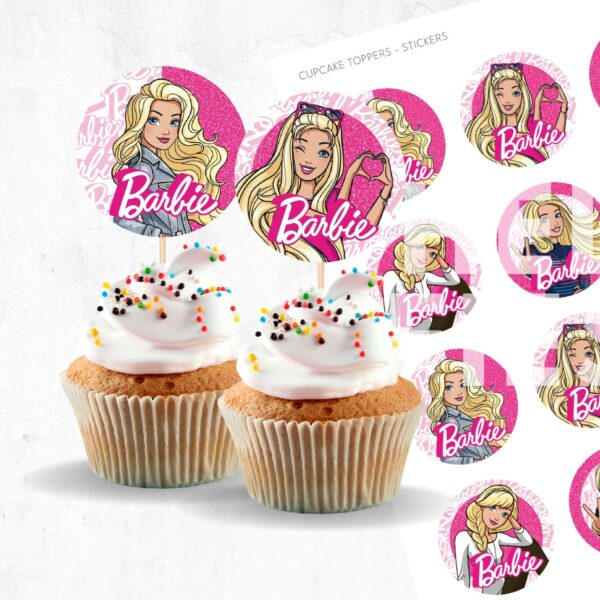 Barbie Fashion Doll Cupcake Toppers