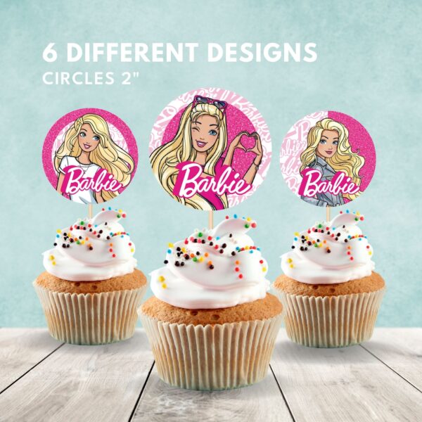 Barbie Fashion Doll Cupcake Toppers - Image 2