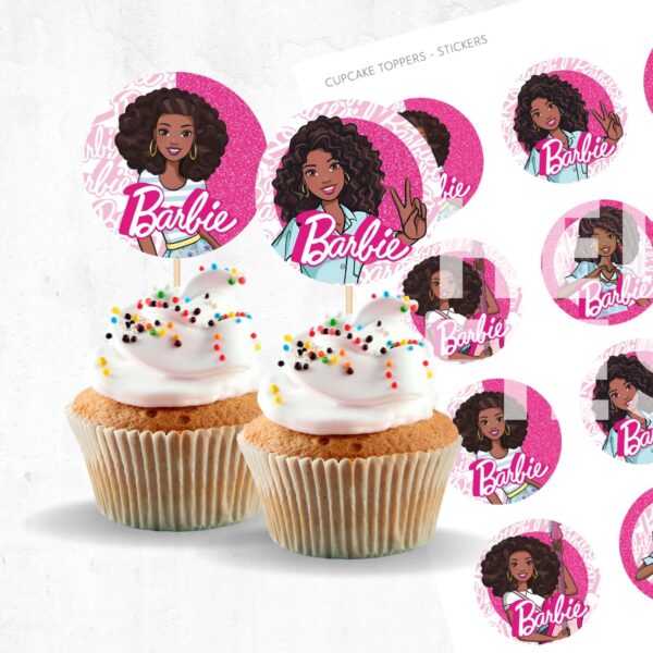 Barbie Printable Cupcake Toppers