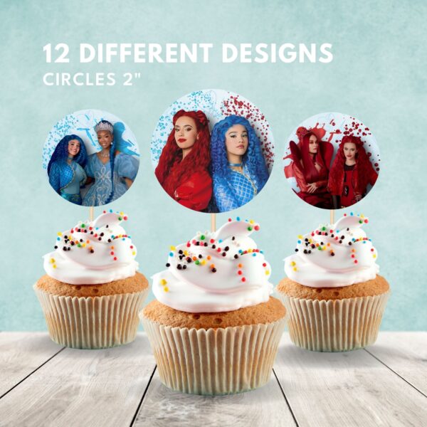 Descendants 4: The Rise of Red Cupcake Toppers - Image 2