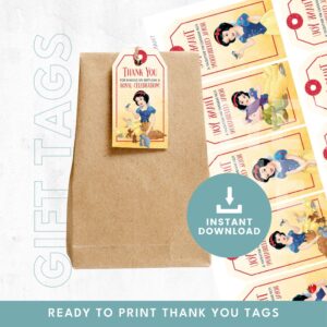 Snow White Thank You Tags