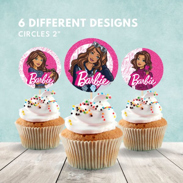 Barbie Latina Cupcake Toppers - Image 2