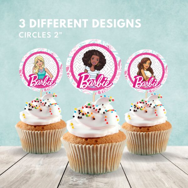 Barbie and Friends Cupcake Toppers - Image 2
