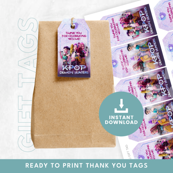 KPop Demon Hunters Thank You Tags
